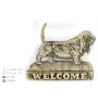 Basset Hound - a door sign with a dog, a brass welcome plaque, a unique sign with the inscription Welcome from the Art-Dog brand