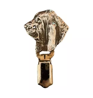Basset Hound - broche avec pince, support pour numéro de départ, épingle argentée pour exposition de chiens de la marque Art-Dog