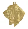 Basset Hound I - porte-clés et collier avec chien dans une boîte, produit plaqué or de haute qualité, marque Art-Dog