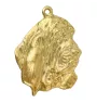 Basset Hound III - keychain and necklace with a dog in a box, high-quality gold-plated product, Art-Dog brand