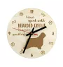 Bearded Collie - Hundeuhr, Holzuhr, Wanduhr für Hundefreunde, Tisch- und Regaluhr, Art-Dog