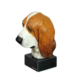 Basset Hound II - painted figurine, statue, figure, made by the artist, brand Art-Dog