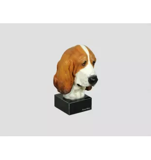Basset Hound - bemalte Figur, Statue, Skulptur, vom Künstler hergestellt, Marke Art-Dog