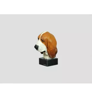 Basset Hound - bemalte Figur, Statue, Skulptur, vom Künstler hergestellt, Marke Art-Dog