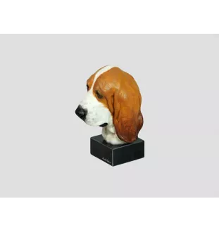 Basset Hound - bemalte Figur, Statue, Skulptur, vom Künstler hergestellt, Marke Art-Dog