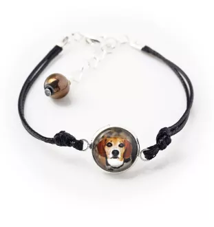 Beagle - bracelet in a box with your photo, feminine jewelry, perfect gift from Art-Dog brand