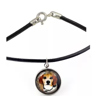 Beagle - Halskette in einer Schachtel, elegante Verzierung, Anhänger der Marke Art-Dog