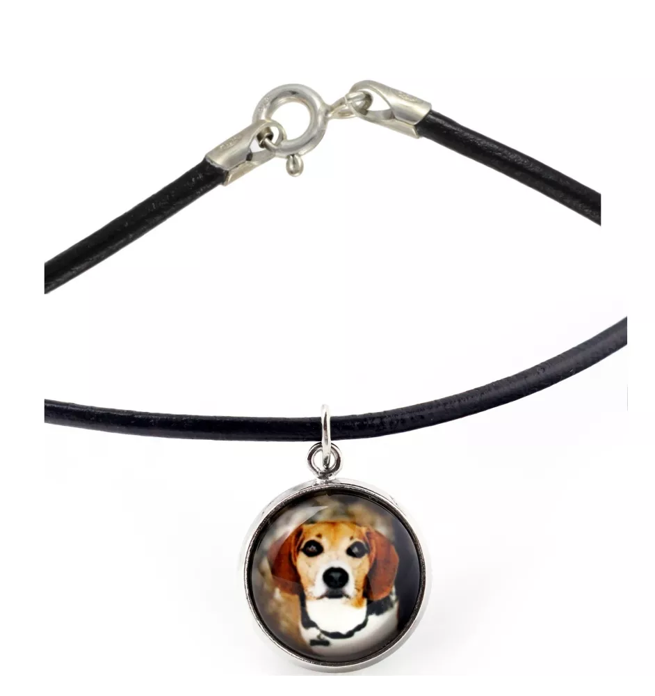 Beagle naszyjnik w pudełku ze zdjęciem Art-Dog
