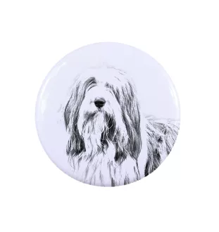 Bearded Collie pierścionek z psem mały Art-Dog