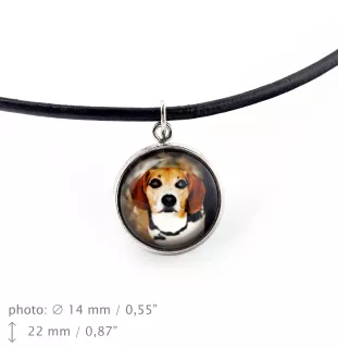 Beagle naszyjnik w pudełku ze zdjęciem Art-Dog