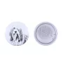 Collie Barbu, Bearded collie, Parfois appelé colley barbu - badge avec votre chien, ajoutez votre propre photo, marque Art-Dog