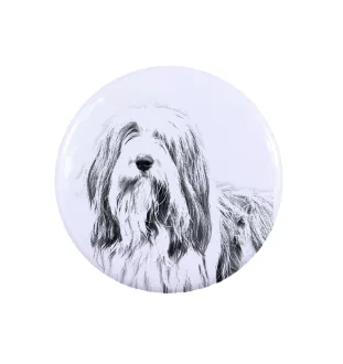 Bearded Collie - Anstecknadel mit Ihrem Hund, fügen Sie Ihr eigenes Foto hinzu, Marke Art-Dog