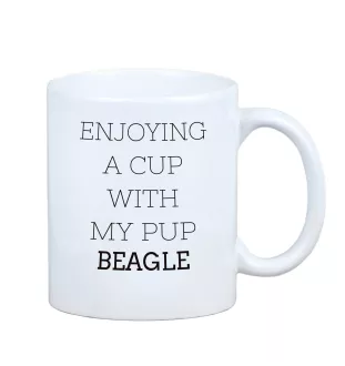 Beagle - Becher mit einem Bild und dem Schriftzug geometrischer Hund Art-Dog
