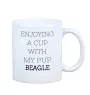 Beagle - tasse avec une photo et un motif de chien géométrique Art-Dog