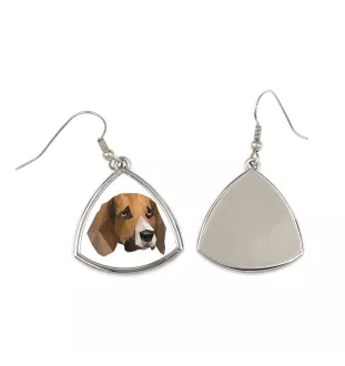 Beagle - earrings with a picture and the inscription geometric dog Art-Dog