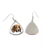 Beagle - earrings with a picture and the inscription geometric dog Art-Dog