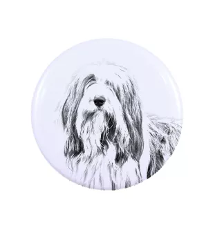Bearded Collie, Highland Collie, Mountain Collie - magnet with a dog's pupil, exceptionally light, strong magnet, handmade product by the Art-Dog brand