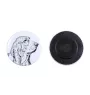 Basset Hound - aimant avec un œil de chien, exceptionnellement léger, aimant puissant, produit fabriqué à la main par la marque Art-Dog