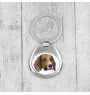 Beagle - geometric keychain with a photo and the inscription Art-Dog