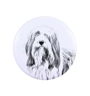 Bearded Collie, Highland Collie, Mountain Collie - pin with your dog, add your own photo, Art-Dog brand