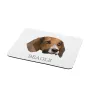 Beagle - tapis de souris géométrique avec photo et inscription Art-Dog