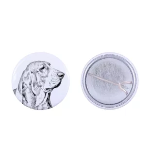 Basset Hound przypinka z psem mała Art-Dog