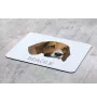 Beagle - tapis de souris géométrique avec photo et inscription Art-Dog
