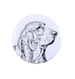 Basset Hound - badge avec votre chien, ajoutez votre propre photo, marque Art-Dog