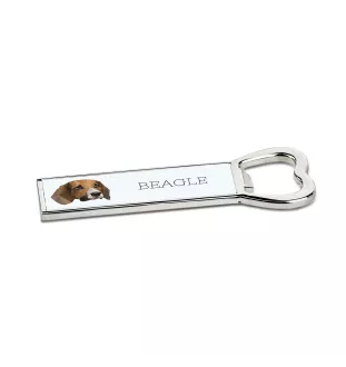 Beagle - ouvre-bouteille avec une image et une inscription pour la bière Art-Dog