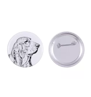 Basset Hound przypinka z psem duża Art-Dog