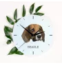 Beagle - geometric wall clock with a picture and the brand name Art-Dog