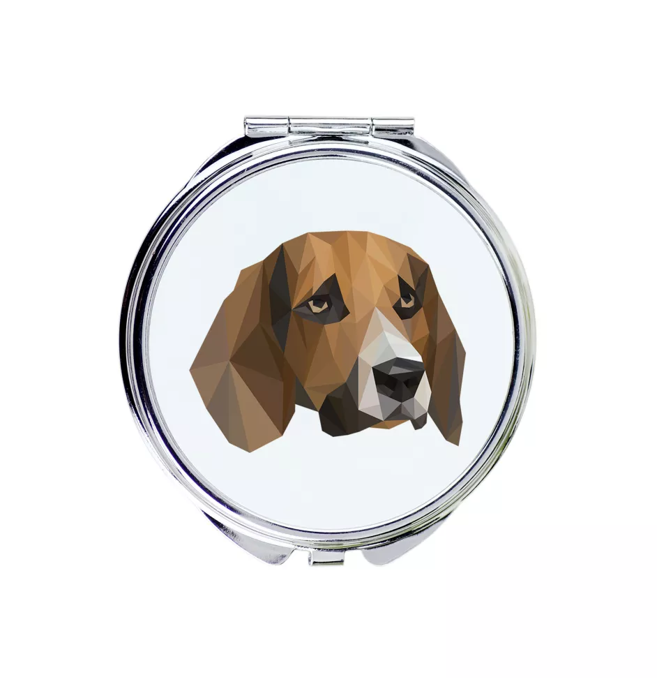 Beagle - mirror with a geometric design and the brand name Art-Dog