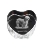 Collie Barbu, Bearded collie, Parfois appelé colley barbu - une photo de chien dans un cristal, un cœur en cristal, un cadre photo exceptionnel de la marque Art-Dog