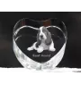 Basset Hound - Hundebild im Kristall, Kristallherz, einzigartiger Bilderrahmen der Marke Art-Dog