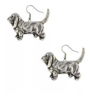 Basset Hound I - boucles d'oreilles pendantes avec des chiens, bijoux charmants pour maman de chien, cadeau pour fille de la marque Art-Dog