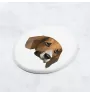 Beagle - Fliese mit geometrischem Bild und Schriftzug der Marke Art-Dog