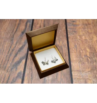 Basset Hound I - hanging earrings with dogs, charming jewelry for a dog mom, a gift for a girl from the Art-Dog brand