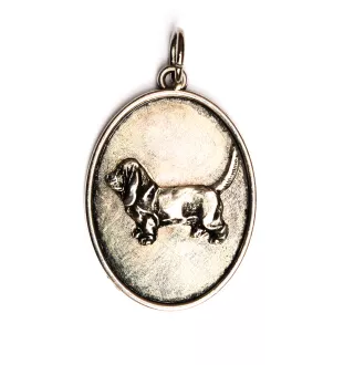 Basset Hound I - collier avec chien, pendentif pour maman de chien, bijoux uniques de la marque Art-Dog