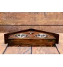 Basset Hound I - wooden stand with bowls for a dog, decorative dog bowls, a gift for adopting a dog from the Art-Dog brand