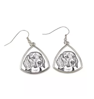 Beagle - dog earrings, hanging earrings with a picture, personalized jewelry with Art-Dog brand print