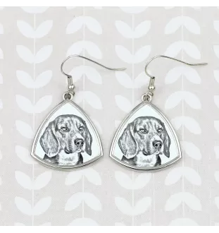 Beagle - boucles d'oreilles avec chien, boucles d'oreilles pendantes avec photo, bijoux personnalisés avec impression de la marque Art-Dog