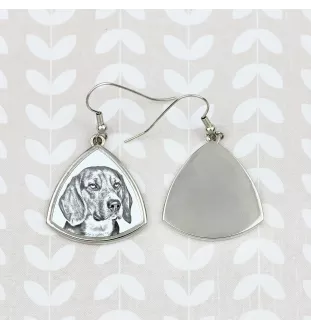 Beagle - Hund Ohrringe, hängende Ohrringe mit Bild, personalisierter Schmuck mit dem Aufdruck der Marke Art-Dog
