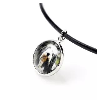 Collie Barbu, Bearded collie, Parfois appelé colley barbu - boîte à bijoux avec votre photo, ensemble collier et boucles d'oreilles, produits personnalisés de la marque Art-Dog