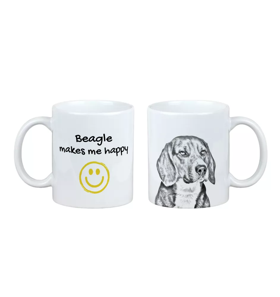 Beagle - tasse avec chien, une tasse joyeuse pour les amoureux des chiens, un cadeau personnalisé de la marque Art-Dog