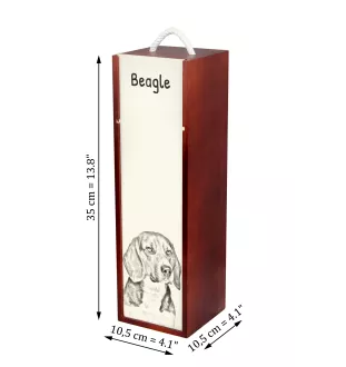 Beagle - Weinbox mit Hund, Alkoholbox mit Grafik, personalisierte Geschenkbox der Marke Art-Dog