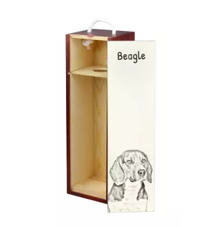 Beagle - Weinbox mit Hund, Alkoholbox mit Grafik, personalisierte Geschenkbox der Marke Art-Dog