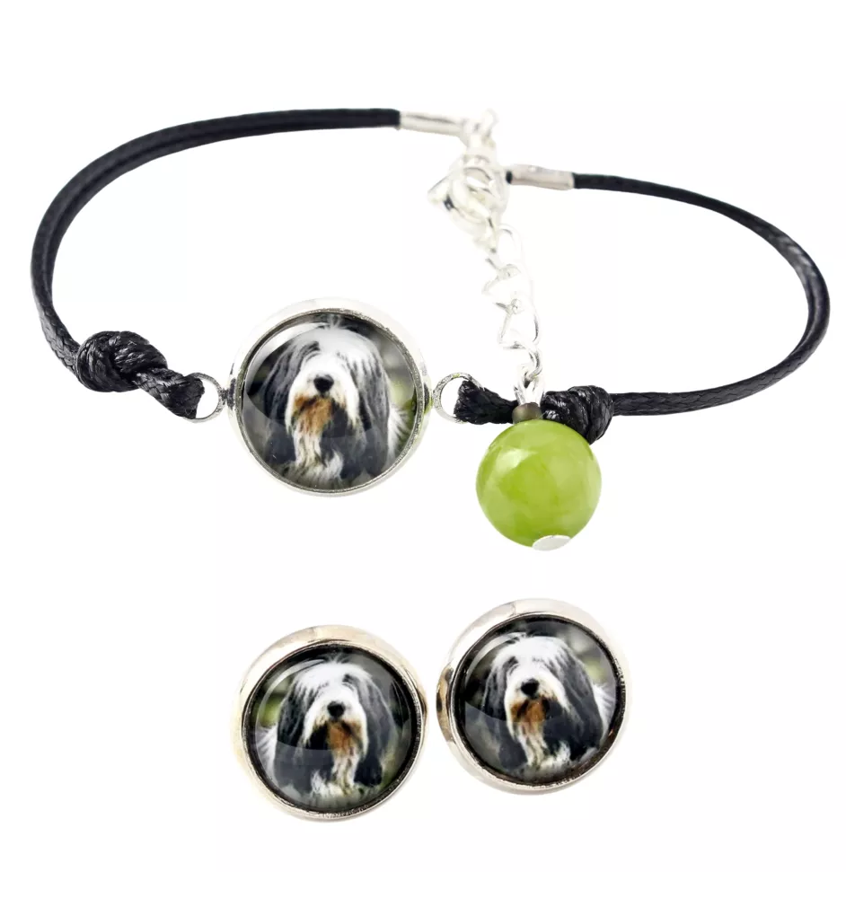 Bearded Collie - Schmuckset mit Ihrem Foto, Schmuckstück für Frauen, handgefertigtes Produkt, handgefertigtes Produkt mit Leidenschaft für die Marke Art-Dog.