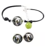 Collie Barbu, Bearded collie, Parfois appelé colley barbu - ensemble de bijoux avec votre photo, accessoire féminin, article fait main, produit fabriqué à la main avec passion pour la création de la m