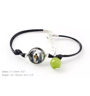 Collie Barbu, Bearded collie, Parfois appelé colley barbu - ensemble de bijoux avec votre photo, accessoire féminin, article fait main, produit fabriqué à la main avec passion pour la création de la m