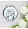 Beagle - Taschenspiegel mit Hund, personalisierter Taschenspiegel, kompakter Spiegel mit Art-Dog-Logo